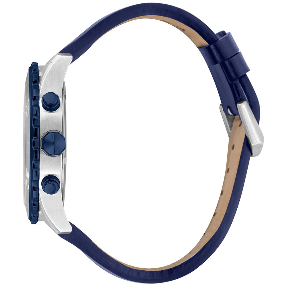Blue Leather Sport Watch