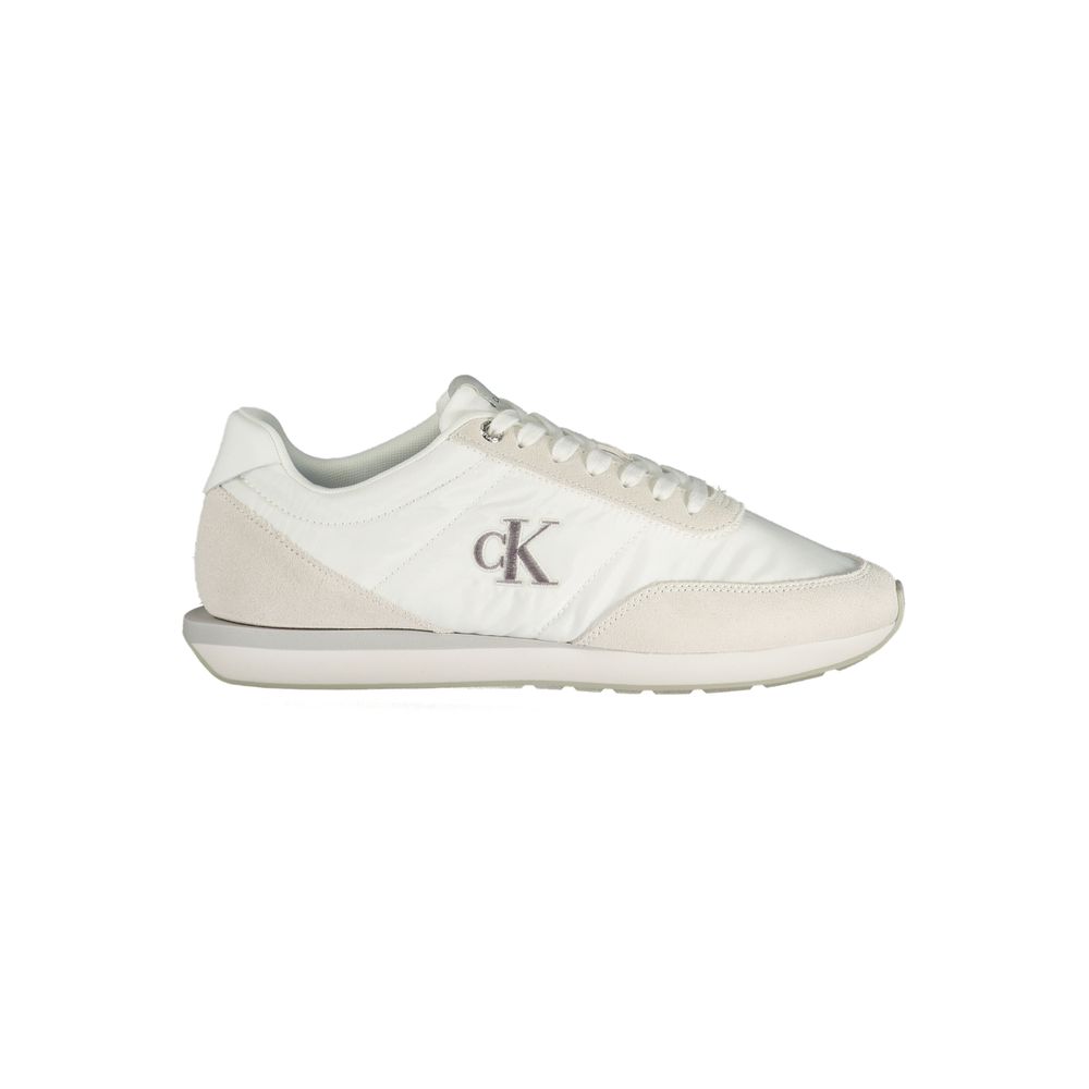White Recycled Polyester Men Sneaker