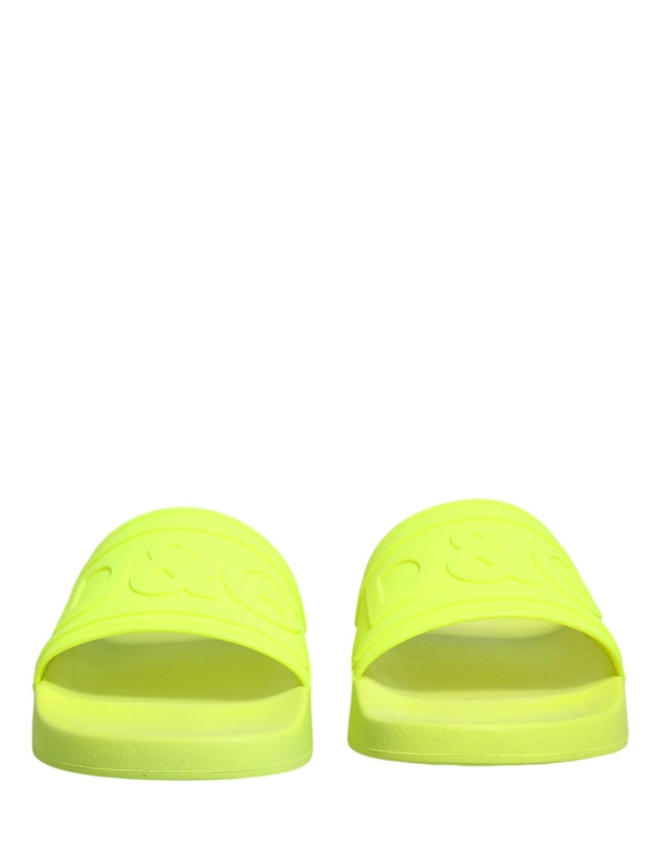 Green Rubber Slides Sandals Beachwear Shoes - styloora.cz