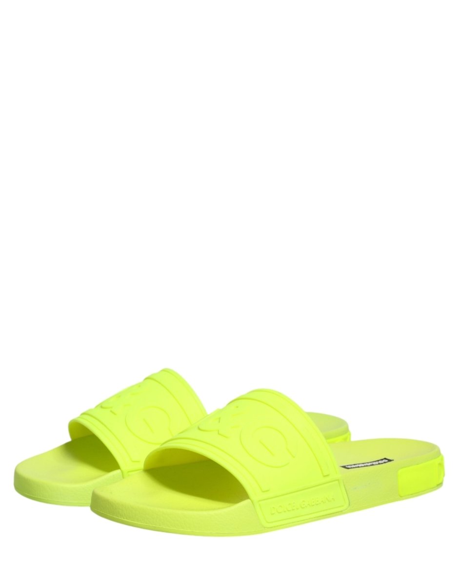Green Rubber Slides Sandals Beachwear Shoes - styloora.cz