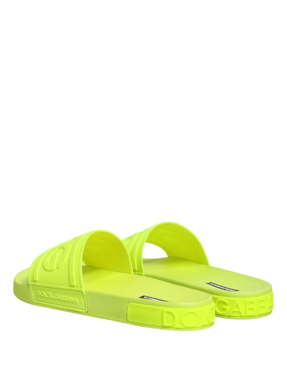 Green Rubber Slides Sandals Beachwear Shoes - styloora.cz