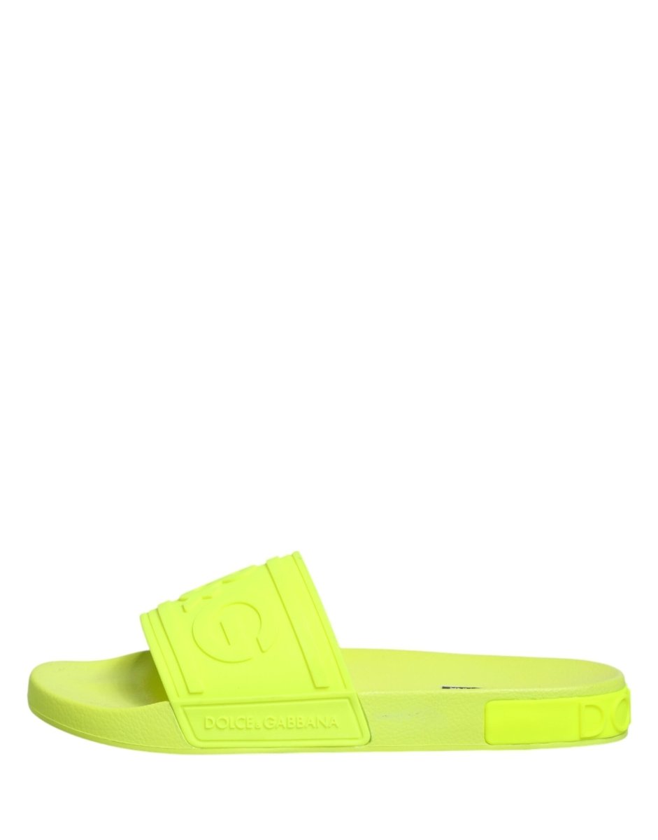 Green Rubber Slides Sandals Beachwear Shoes - styloora.cz