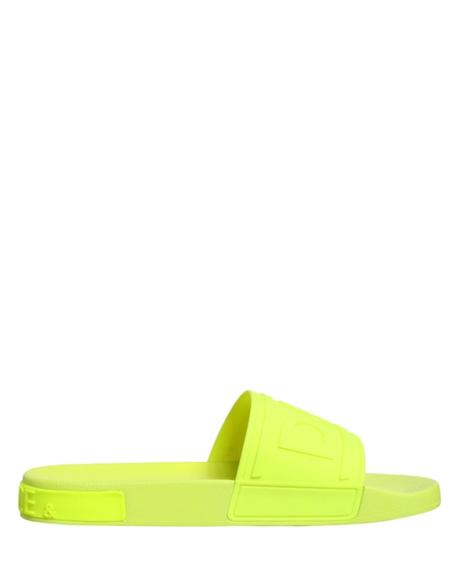Green Rubber Slides Sandals Beachwear Shoes - styloora.cz