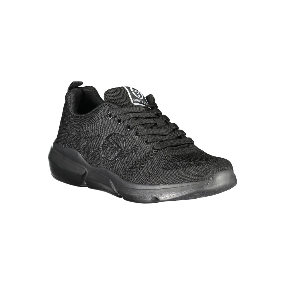 Black Polyester Men Sneaker