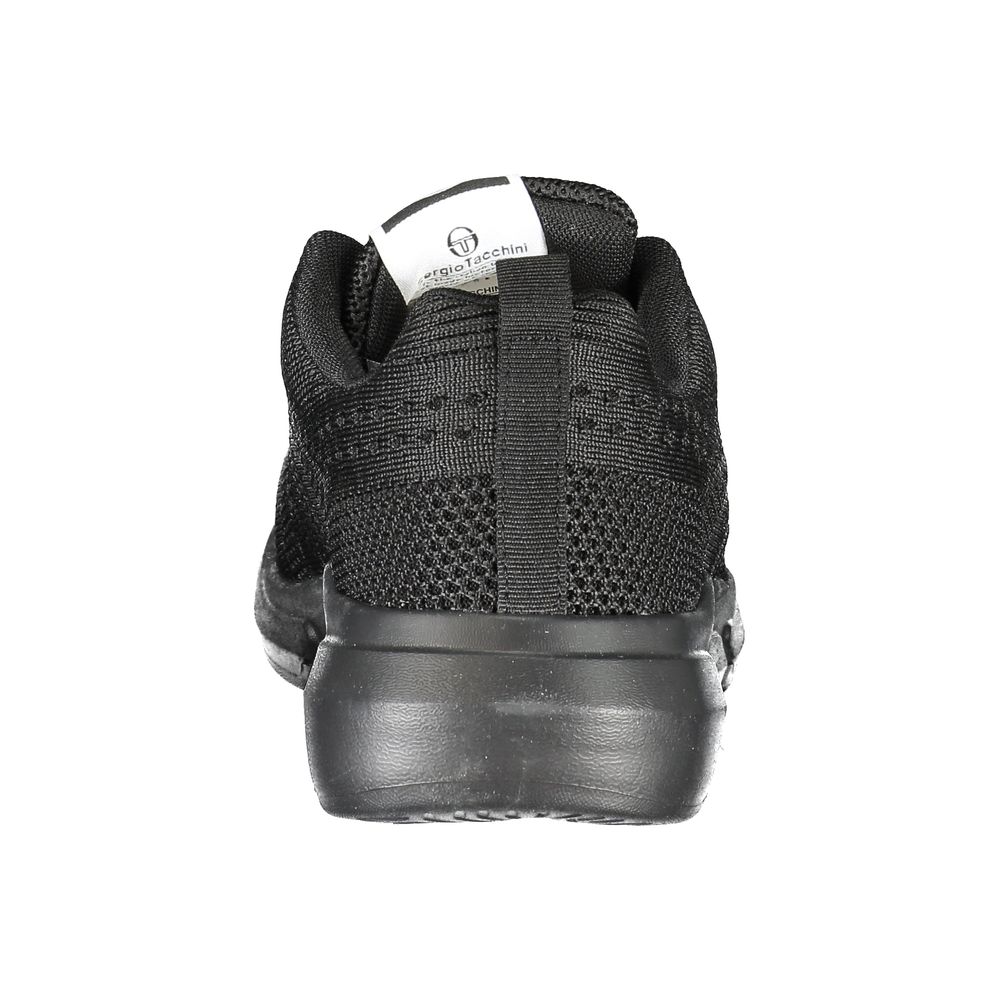 Black Polyester Men Sneaker