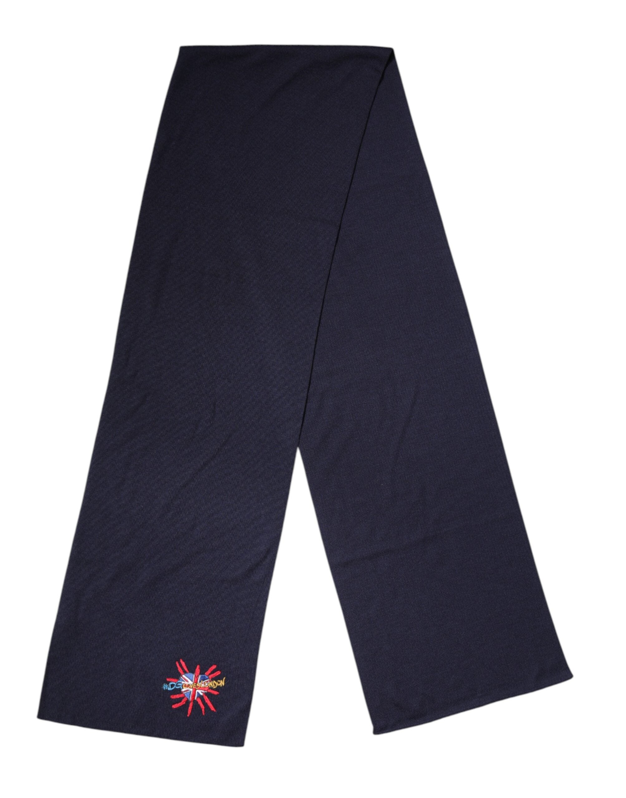Blue Wool DG Loves London Neck Wrap Scarf