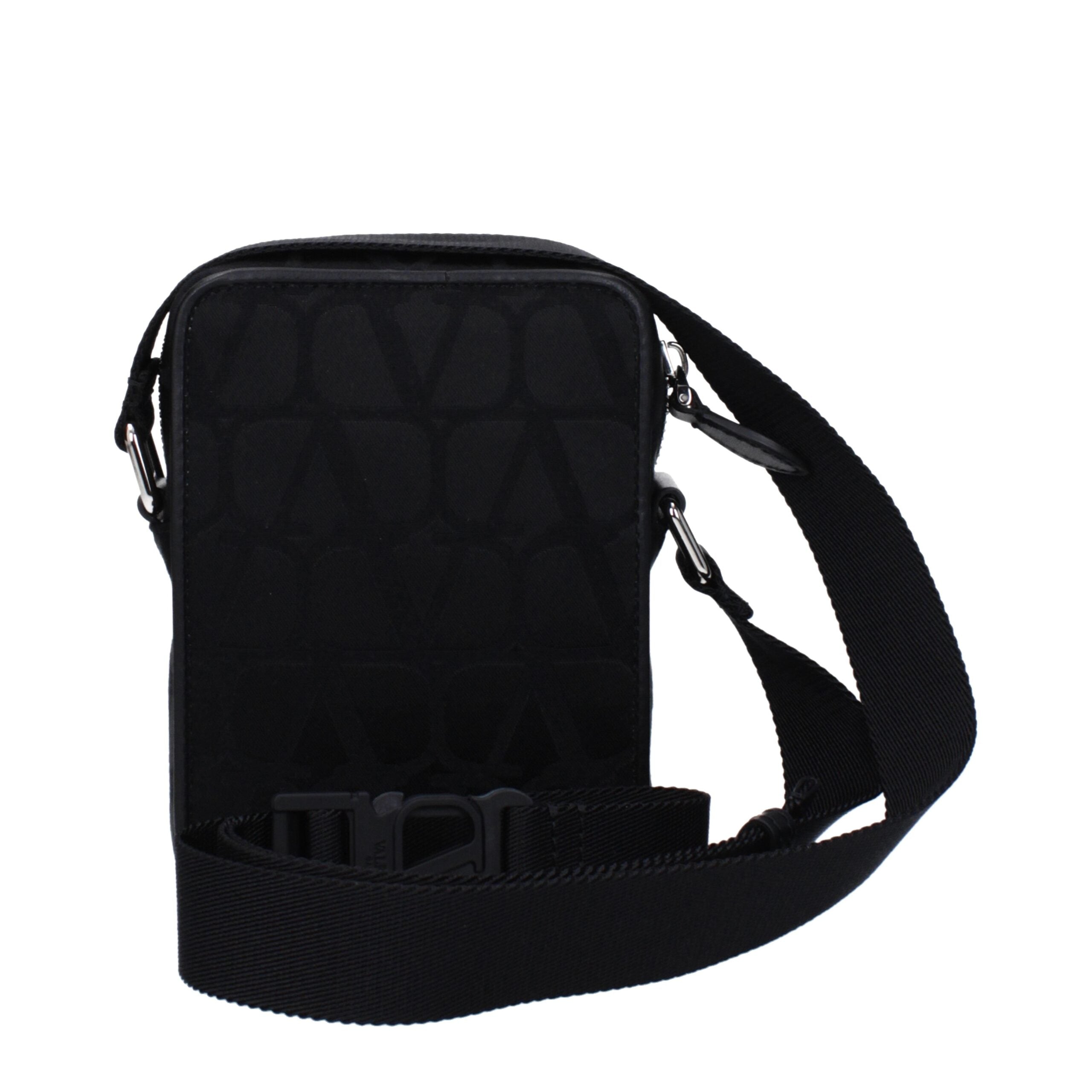 Black Fabric Crossbody Bag