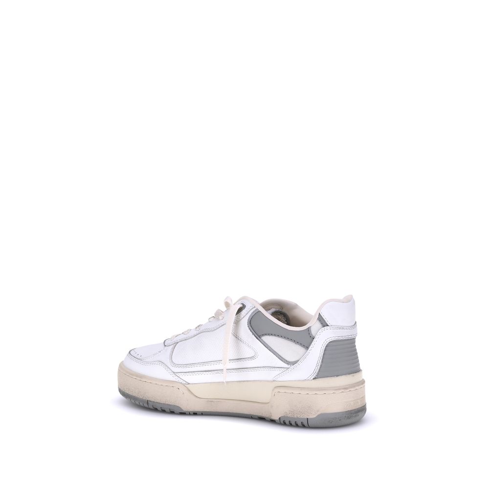 Gray Calf Leather Bos Taurus Chunky Sneakers