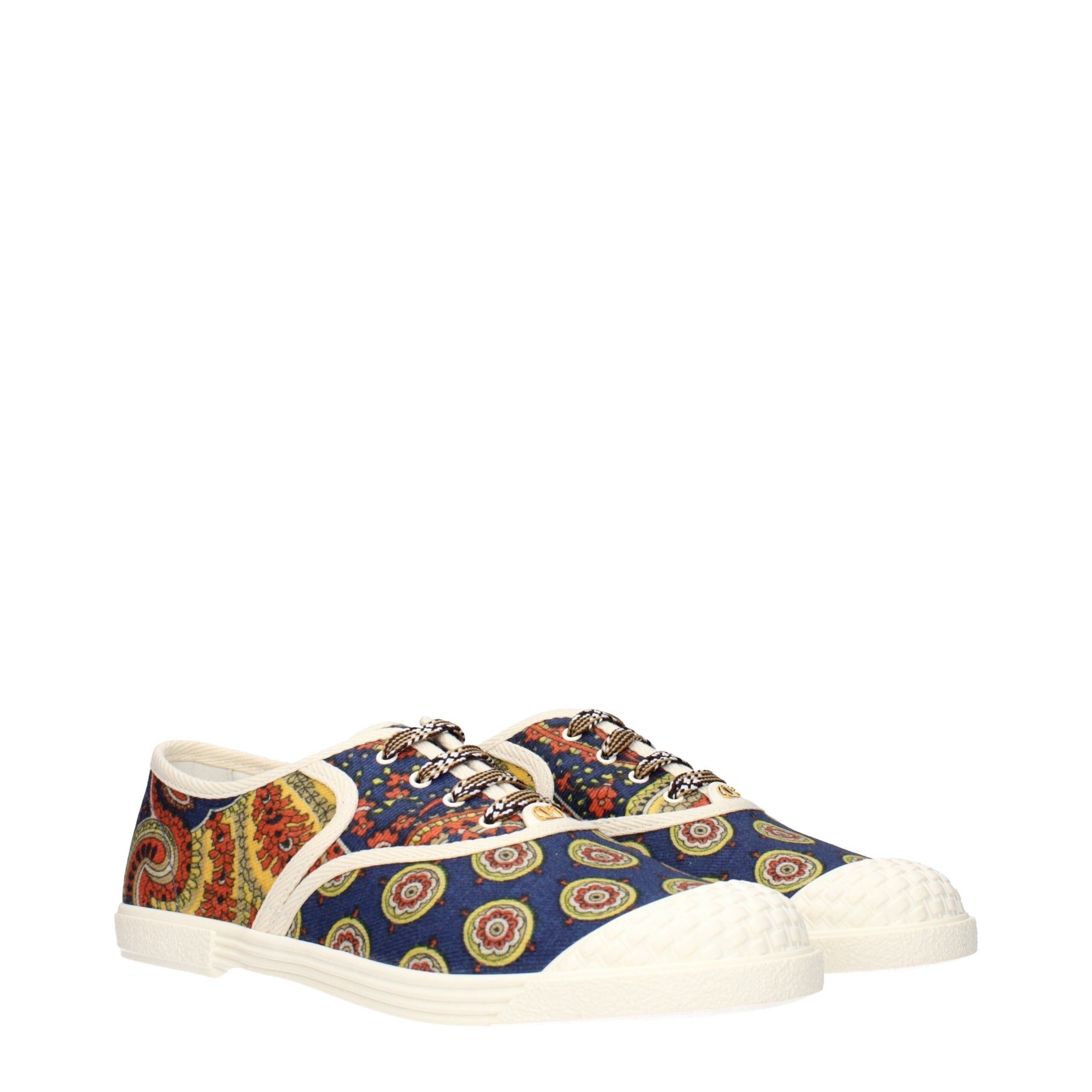 Multicolor Fabric Low Top Sneakers