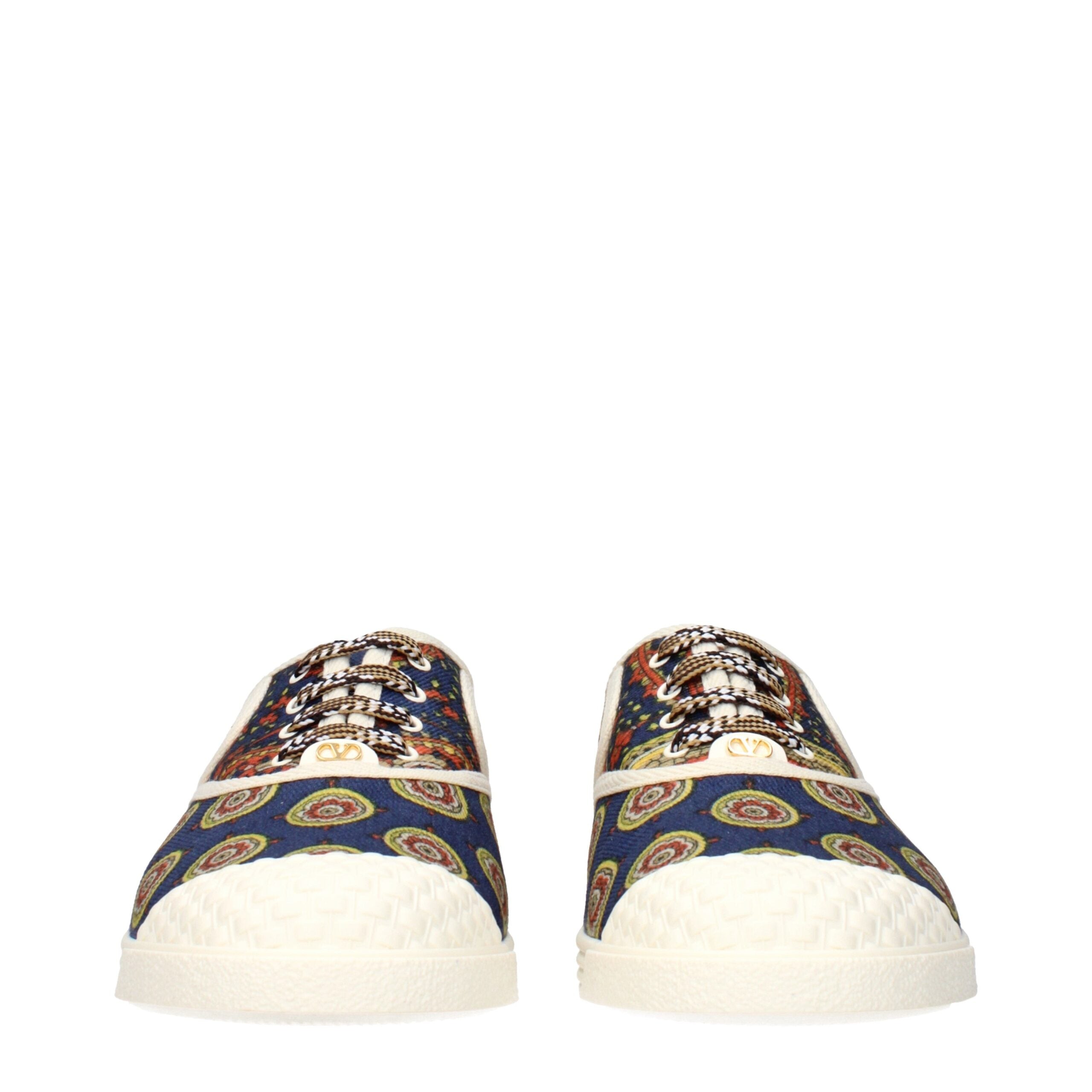 Multicolor Fabric Low Top Sneakers