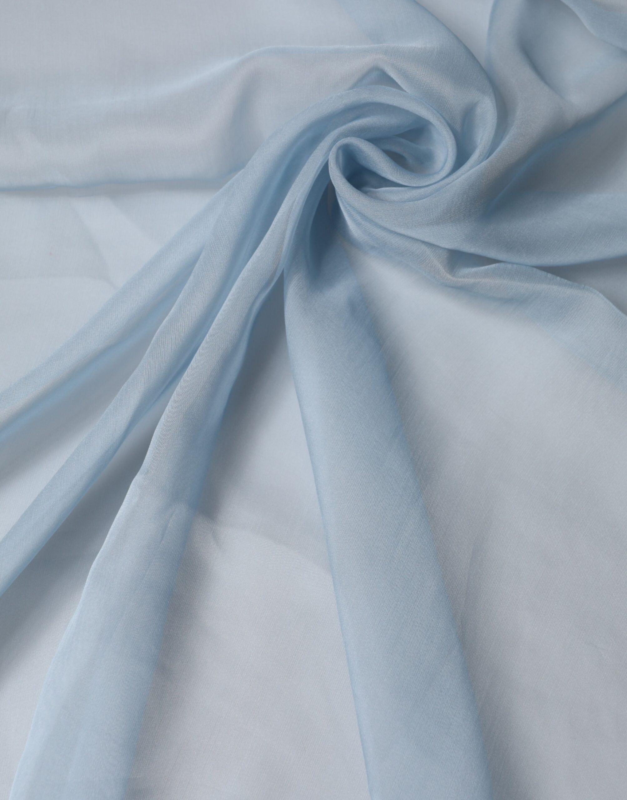 Světle modrá hedvábná šála/štóla/šátek na krk 200cm x 130cm