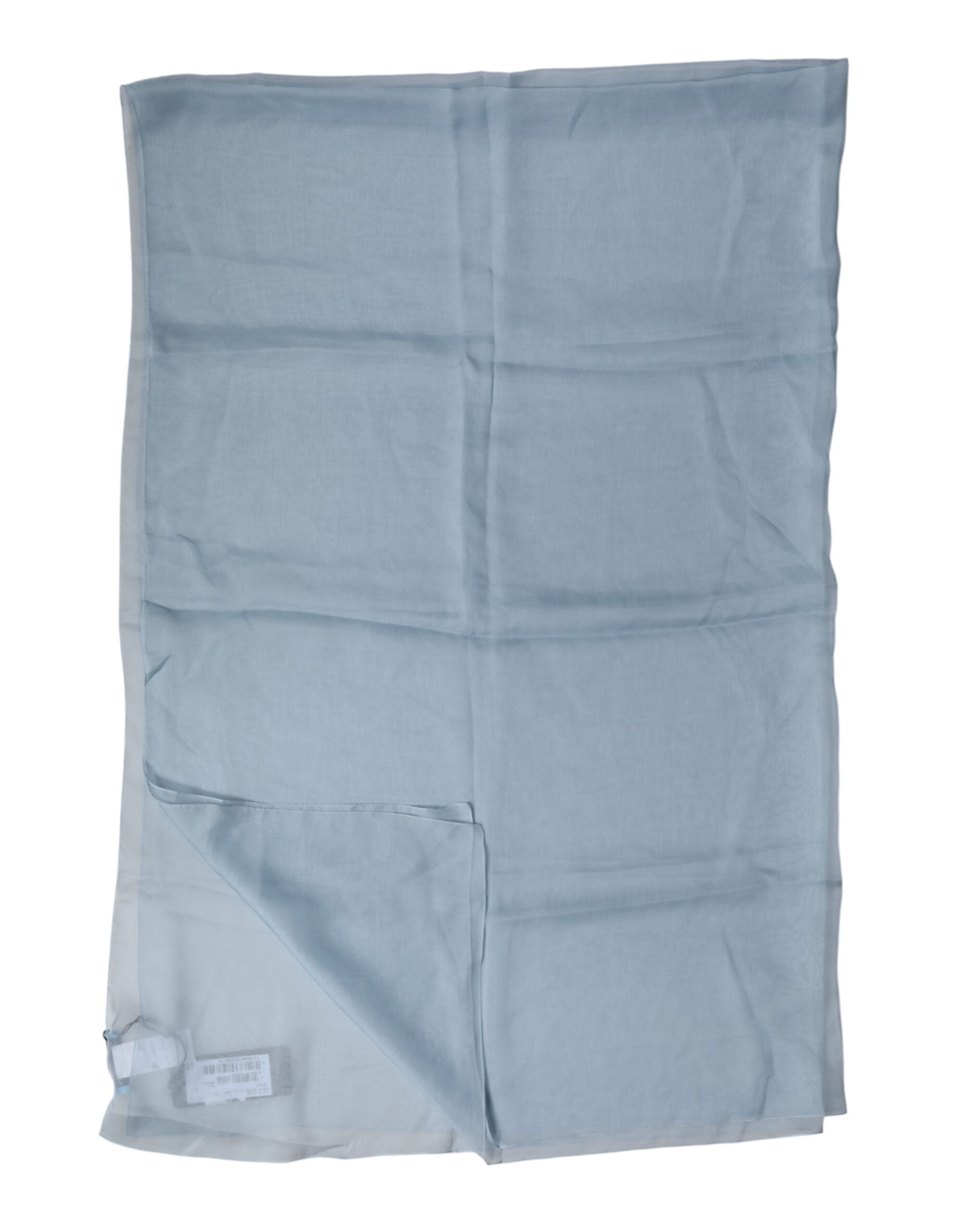 Světle modrá hedvábná šála/štóla/šátek na krk 200cm x 130cm