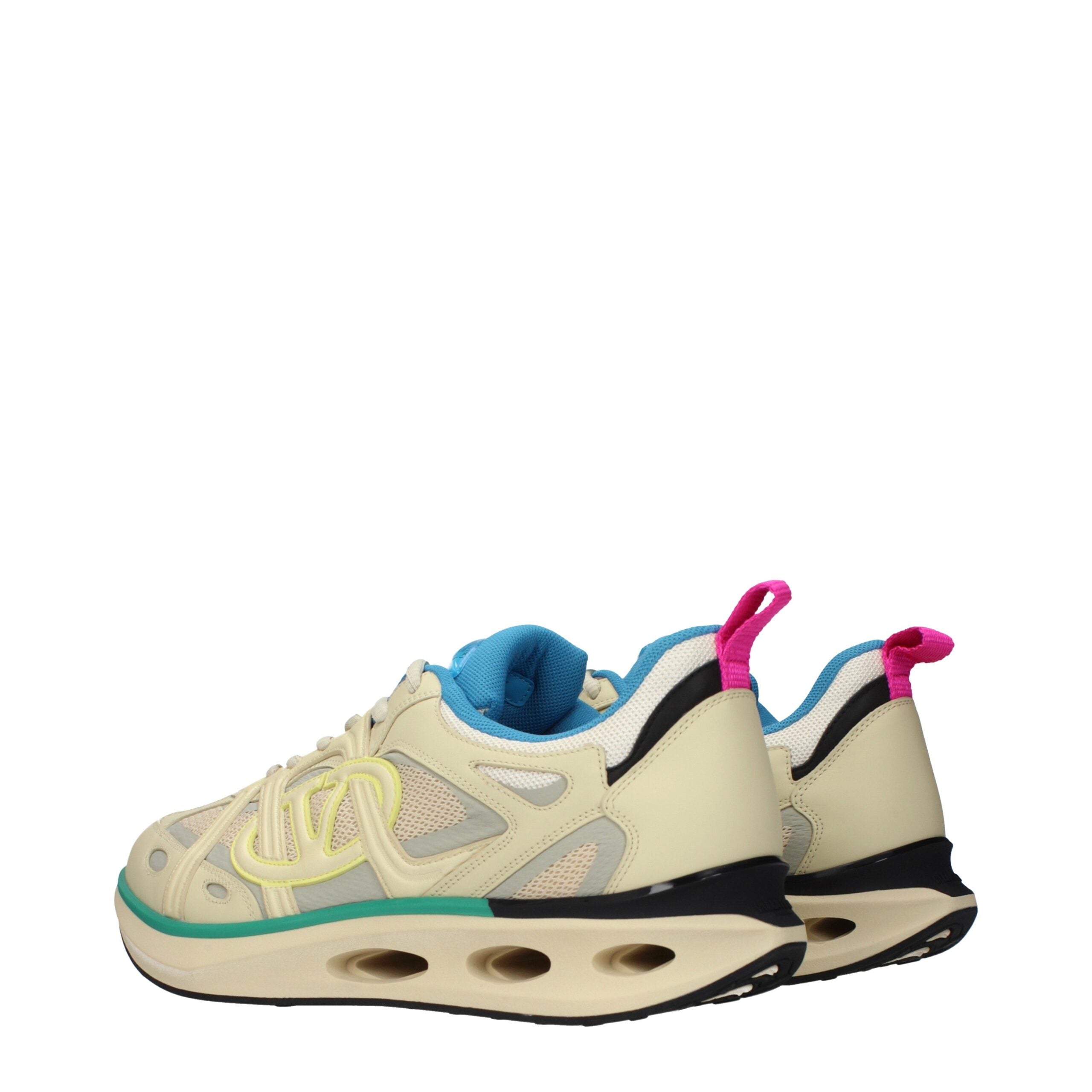 Beige Fabric Athletic Sneakers