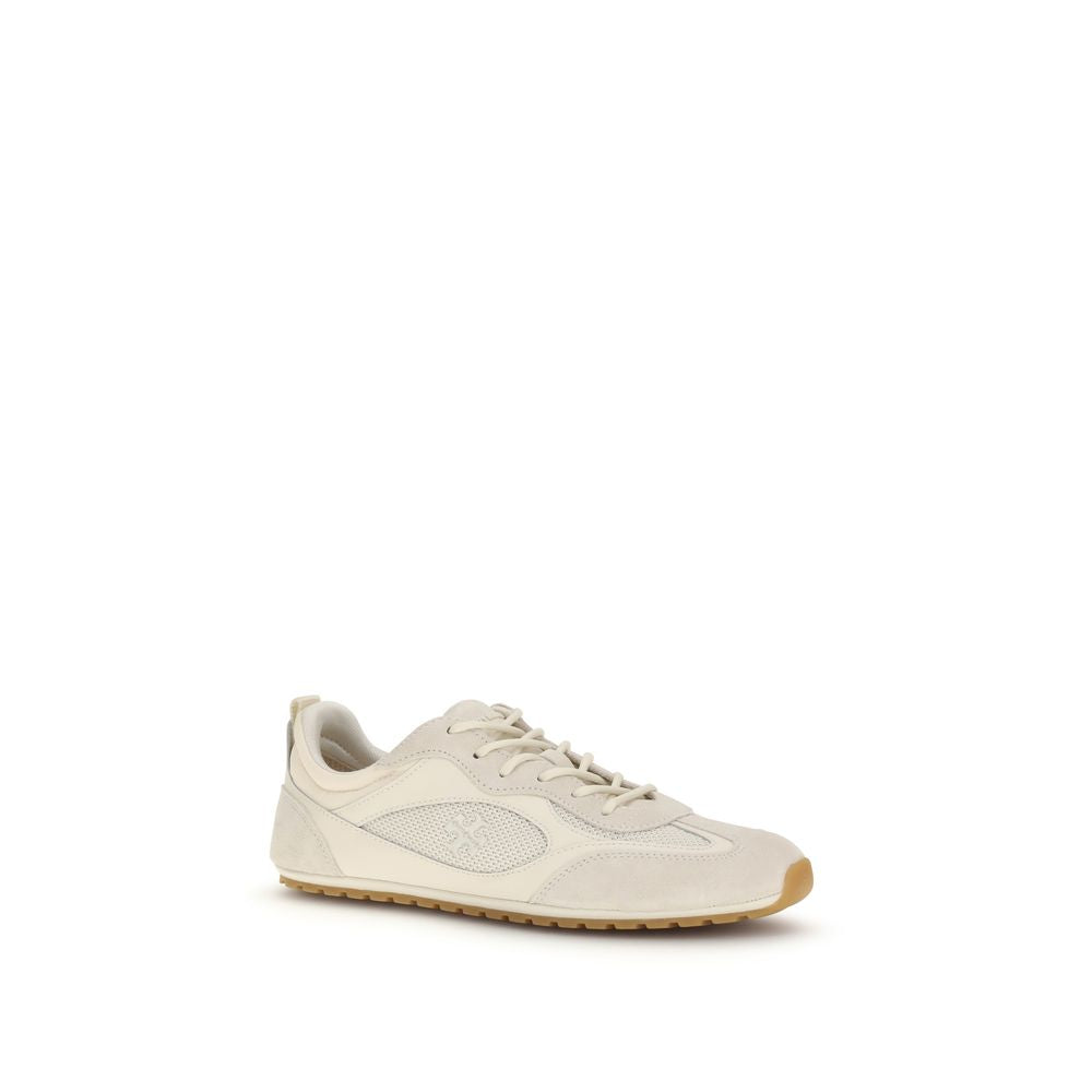 Beige Polyester Sneakers