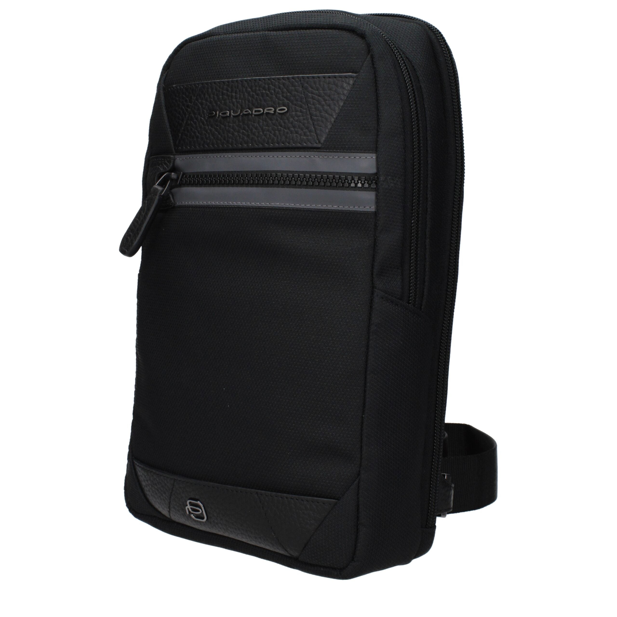 Black Fabric Crossbody Bag