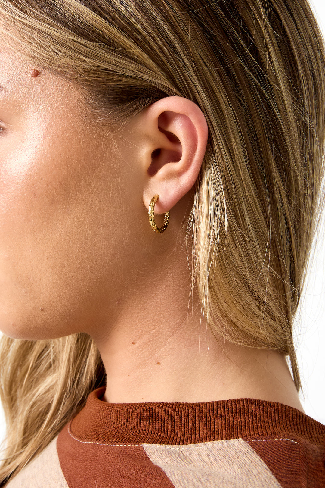 Stainless Steel Hoop Earrings Circle Simple Daily Simple Series Women's jewelry