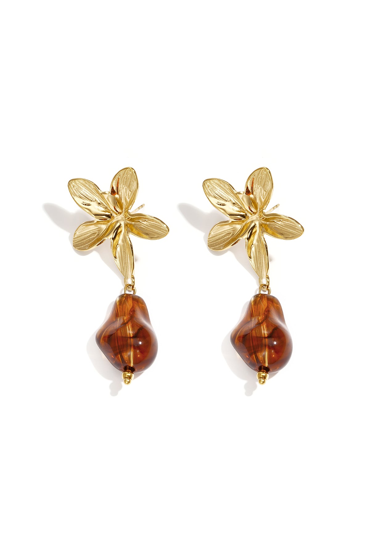 Stainless Steel Drop Earrings Flower Casual Daily Simple Series Women's jewelry