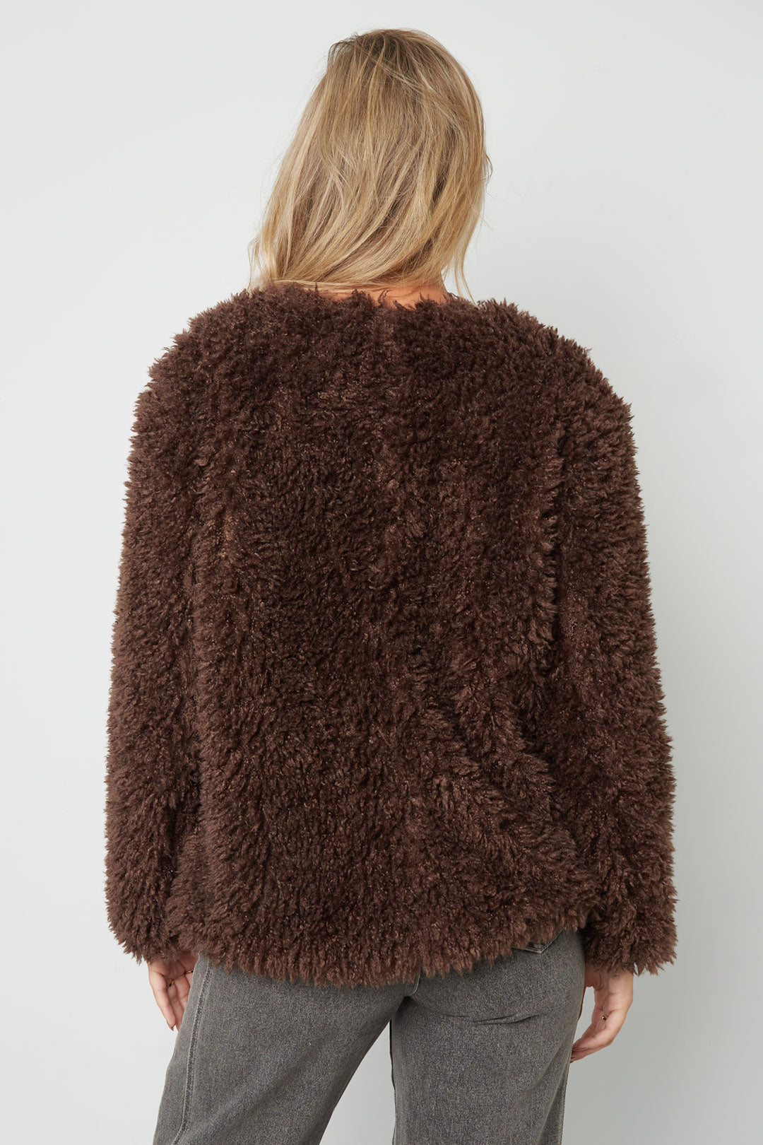 Woven Polyester Fiber Women's Jacket Elegant Solid Color Fall/Winter