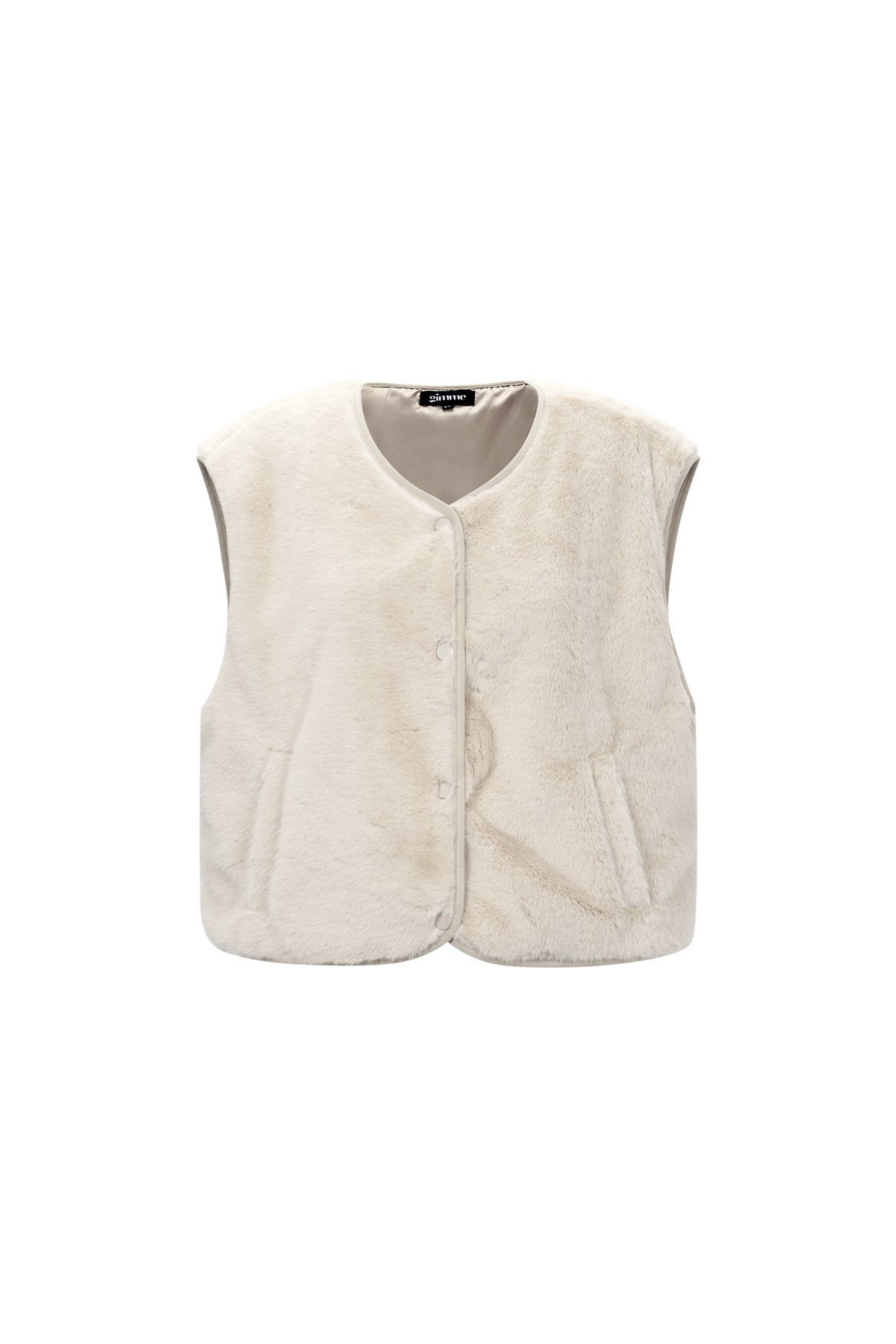 Sleeveless vest faux fur