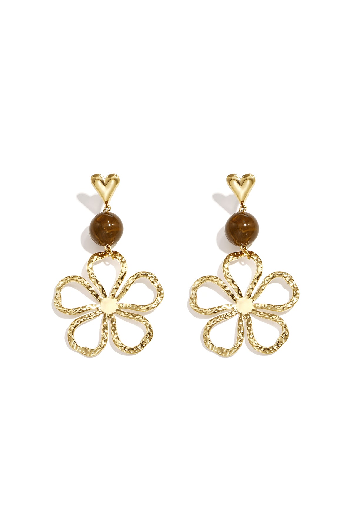 Stainless Steel Dangle Earrings Flower Daily Simple Series Women's jewelry