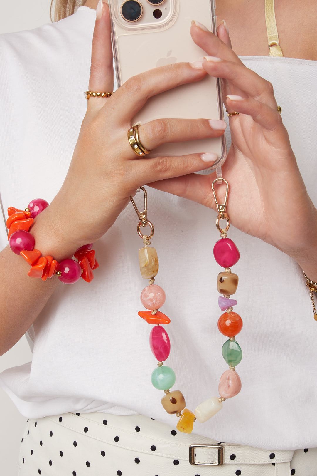 Phone Chain Beads Daily Acrylic Daily Accessories